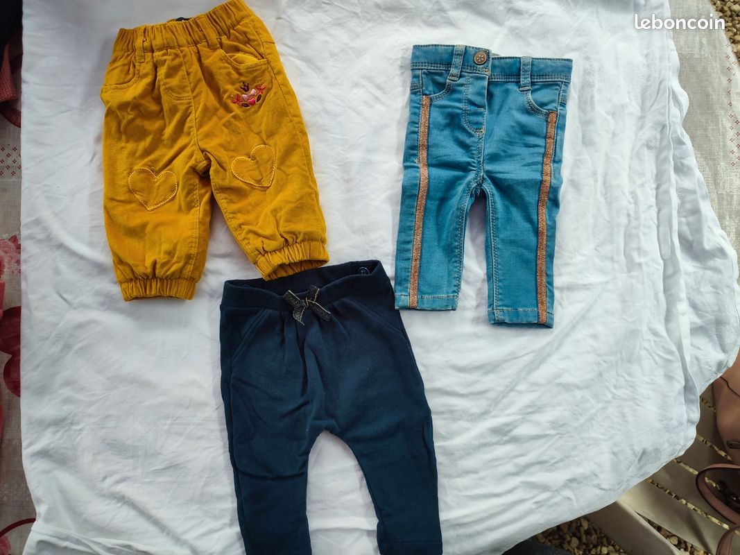 Lot pantalons fille 3 mois (image 2)