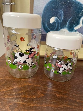 Bocal le parfait modele vache - avec couvercle a visser 1 litre