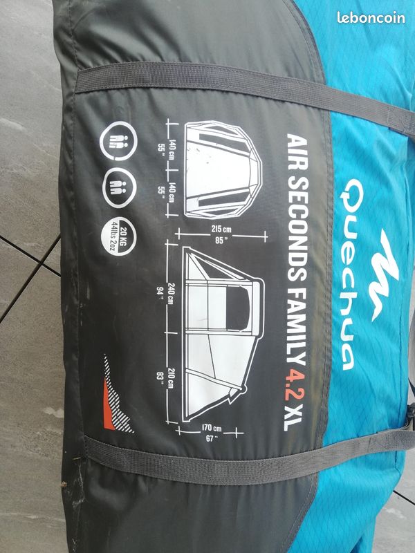 Tente Quechua air seconds Family xl Sport Plein air