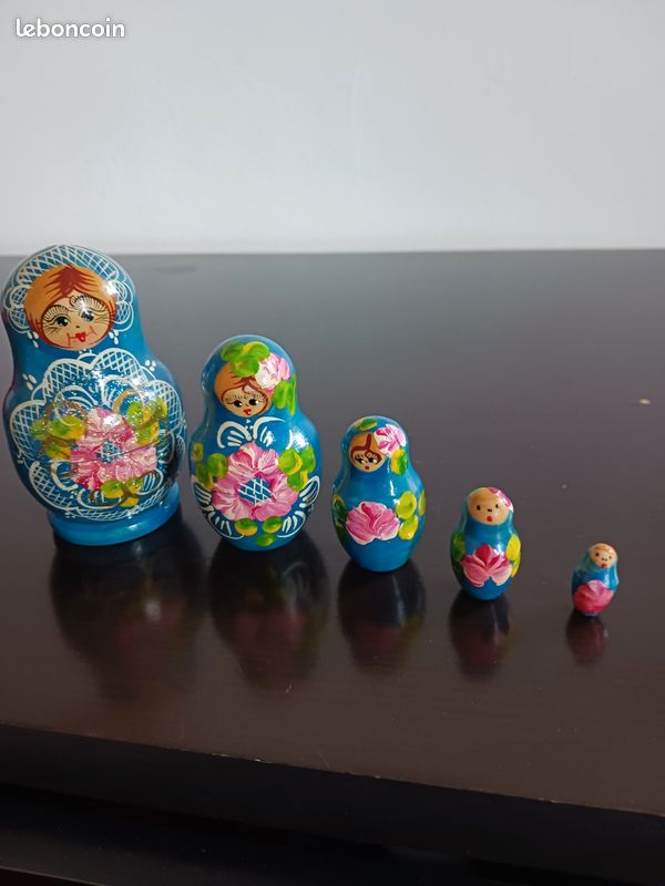5 Pièces Matriochka Poupées Gigognes Russes Classique Cadeau Jouet