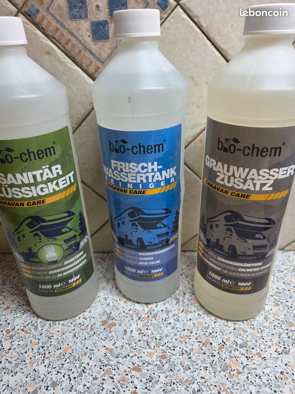 Lot de 3 produits bio- Chem Caravane care camping-car caravane ou van