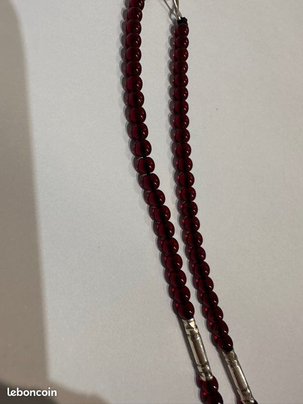 Collier Touareg en argent et grenat (image 5)