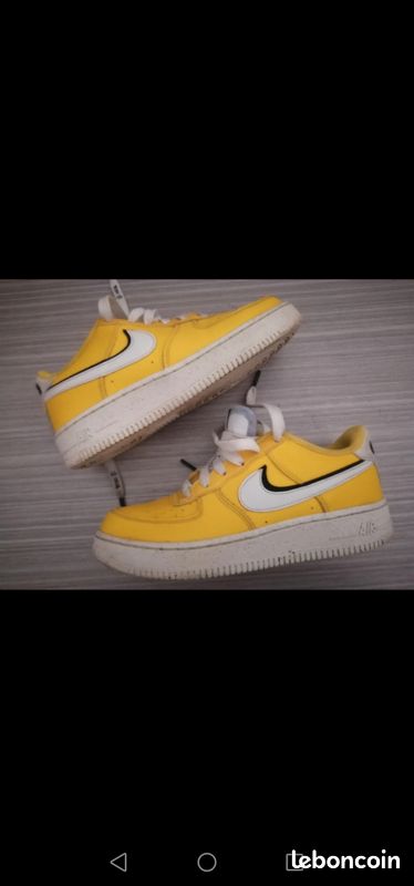 Chaussure Nike Air Force 07 Lv8 Jaune Basket Air Force One Chaussures
