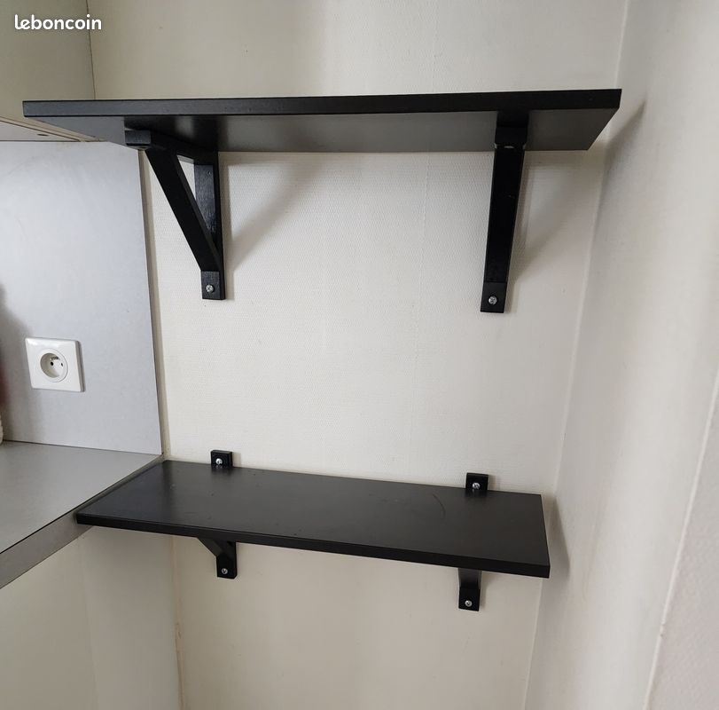 Lot de 2 étagères Ikea EKBY avec équerres (image 4)