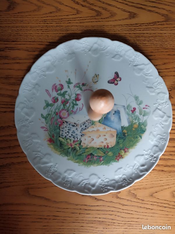 Plateau à fromage Jean de la Fontaine en porcelaine de la CNP