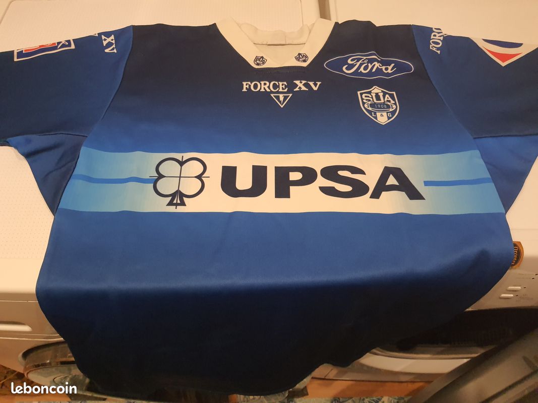 Maillot rugby SUA AGEN porté n°11 FORCE XV vintage shirt