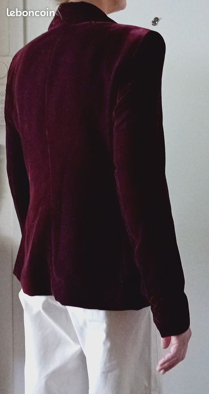Velours Bordeaux Veste Velour Rouge Femme Veste Velours Rouge