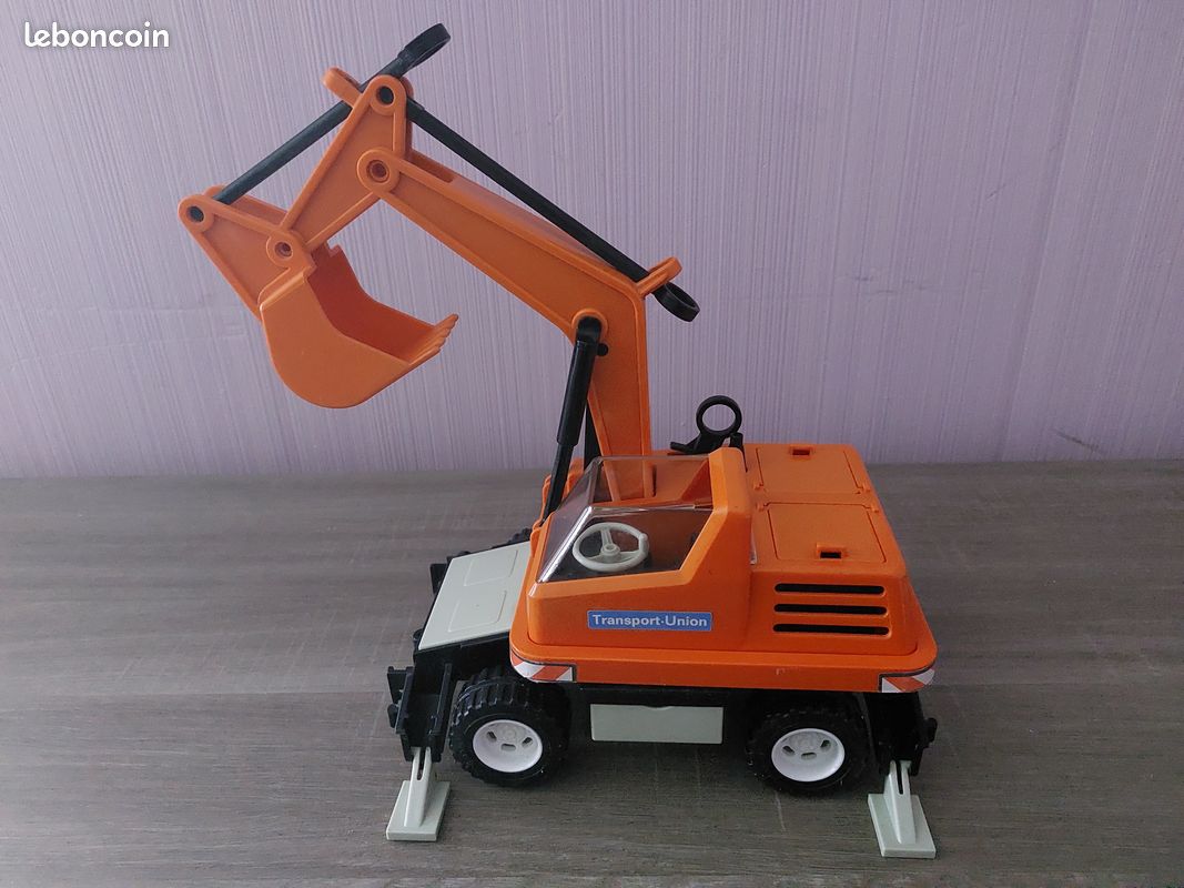 PLAYMOBIL - Convoyeur avec pelleteuse - 4041 - Accessoires de chantier