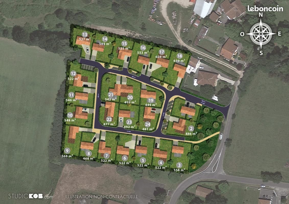 Terrain 619 m² Seyresse · 76 500 €