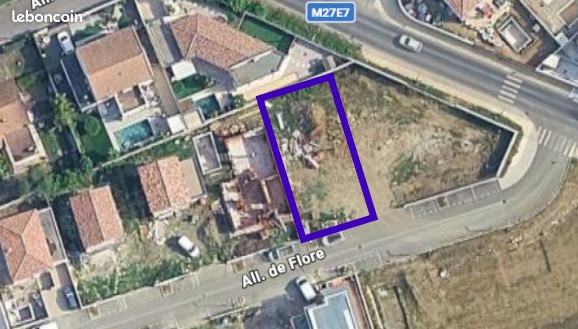 Terrain constructible viabilisé à vendre – 376 m² – Saussan (34) – Proche Montpellier · 225 000 €