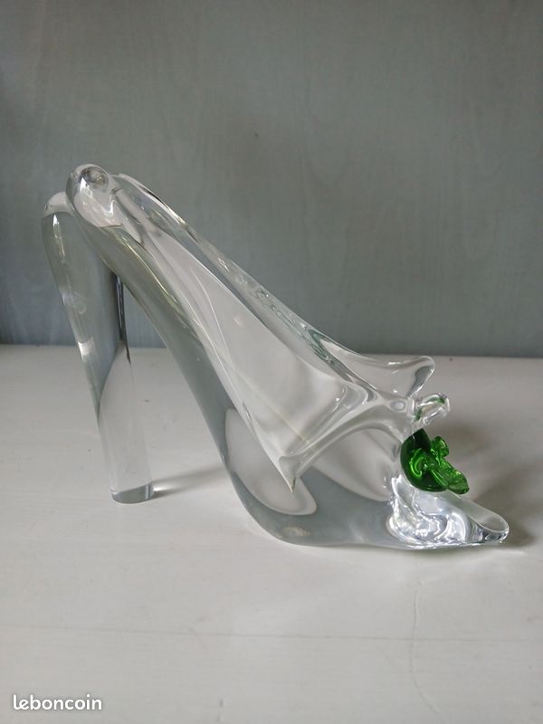 Escarpin en verre Murano sommerso vert vintage 60 70 (image 2)