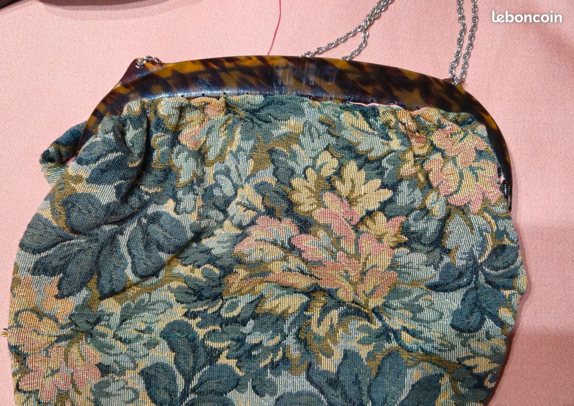 Vintage : joli sac ancien en tissu (image 1)