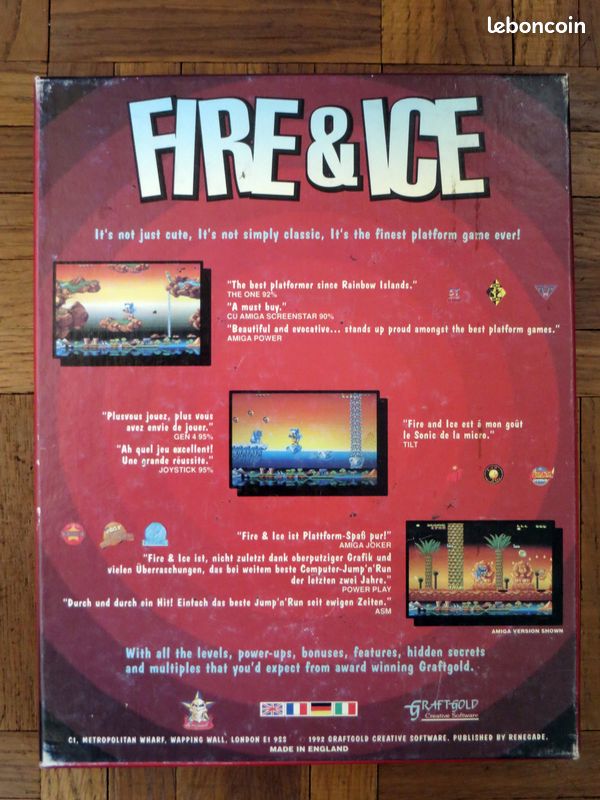 Fire and Ice, Amiga - Fonctionnel, avec poster - Jeux vidéo