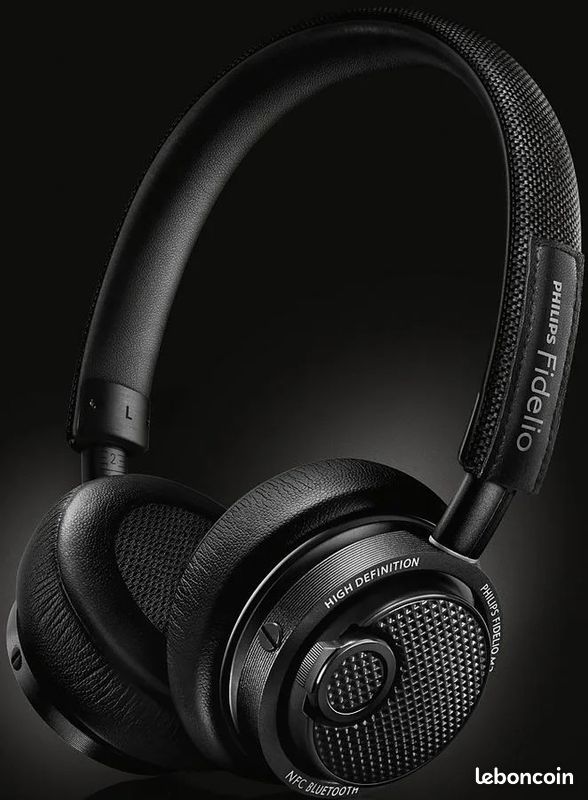 Casque 2-en-1 Philips Fidelio M2BTBK/00 Bluetooth NFC Câble Jack