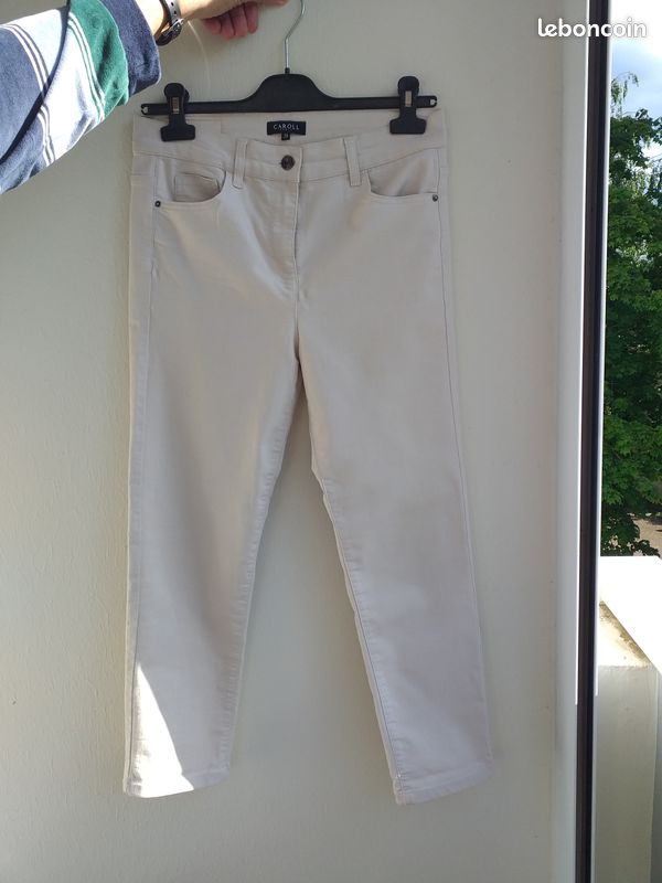 Pantalon Caroll beige taille 38 excellent état (image 4)