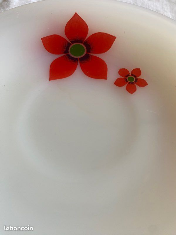 Sous tasses à café vintage en verre type Duralex (image 5)