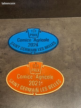 Plaque De Concours Agricole 1960 Animaux De Boucherie Vil
