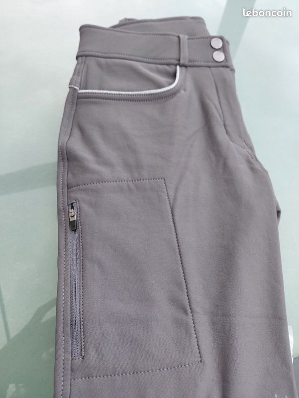 Pantalon D'équitation Classique Devon-Aire Signature - Taille 30, Gris, Patch Genou, Neuf
