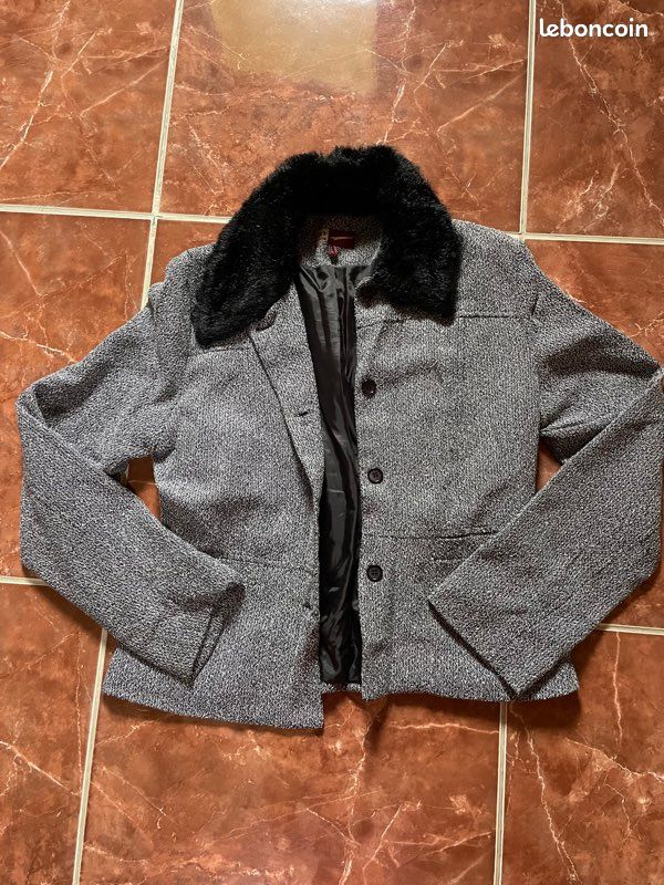 Blazer gris en laine S (image 1)