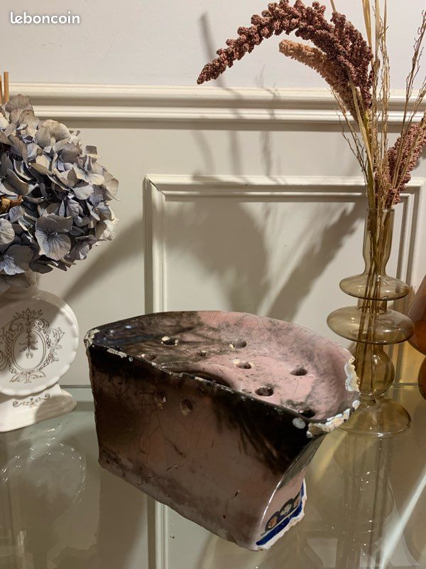 Vintage/ancien - bouquetière barbotine 😍 art déco ancien vase 🥰 (image 7)