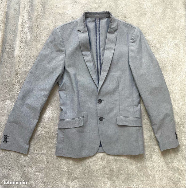 Veste de costume grise Jules – Taille S – Élégante Vêtements