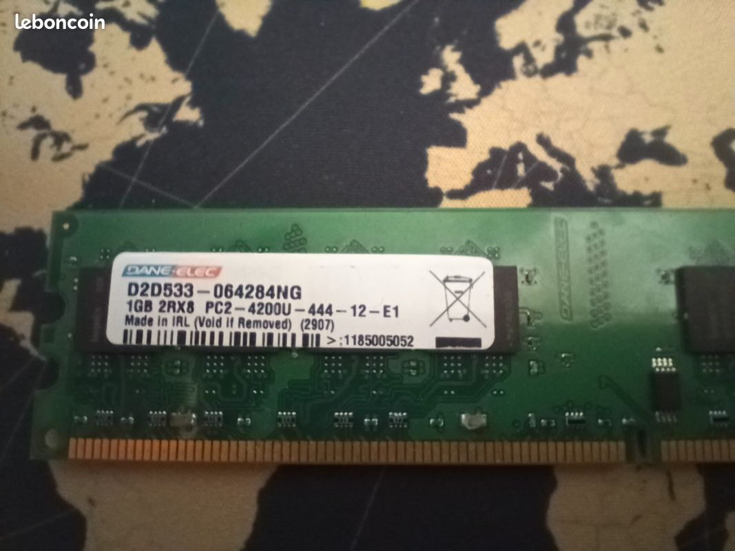 1Go RAM DDR2 533 MHz - Dane-Elec Ref : D2D533-064284NG (image 2)