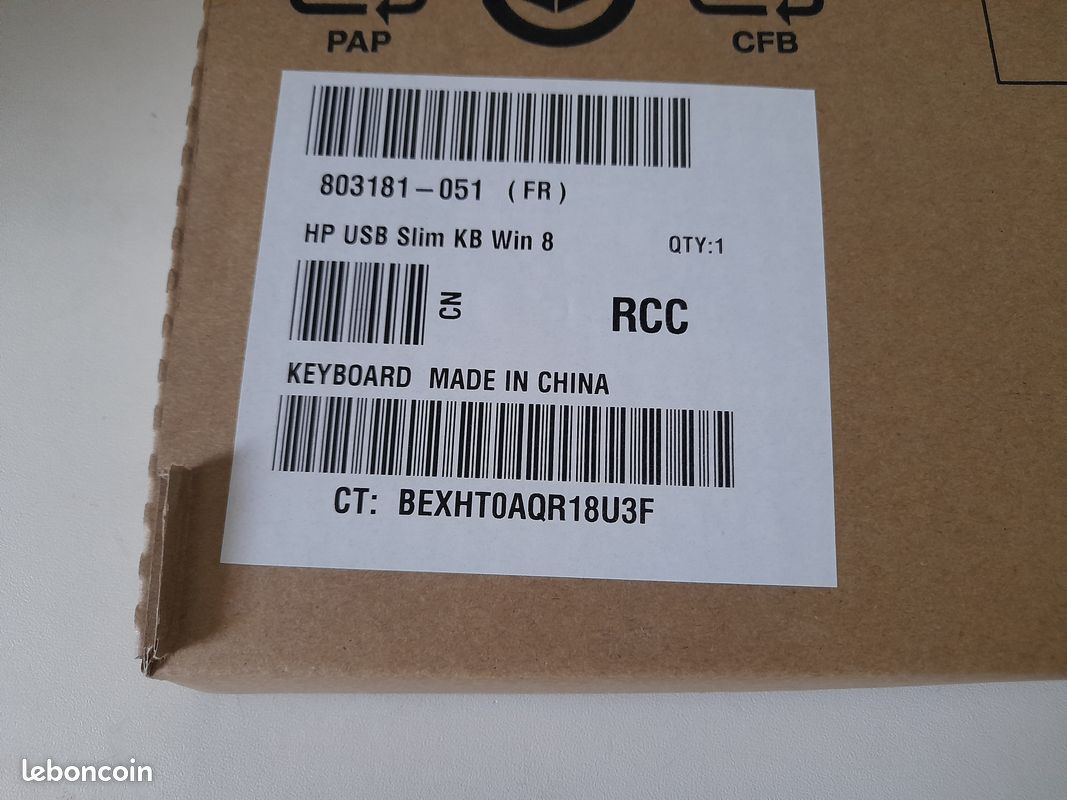 Clavier AZERTY HP Slim USB (neuf) (image 4)