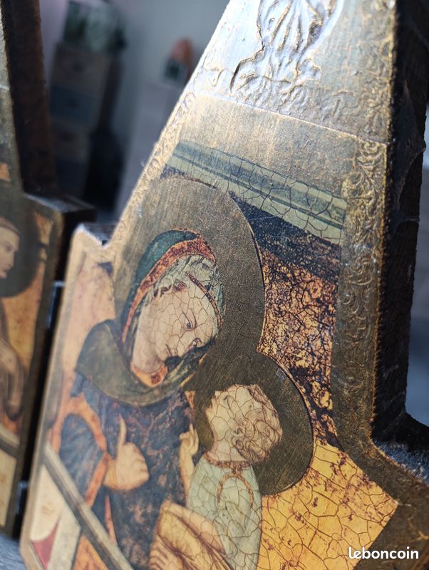 Triptyque religieux période gothique italienne (image 13)