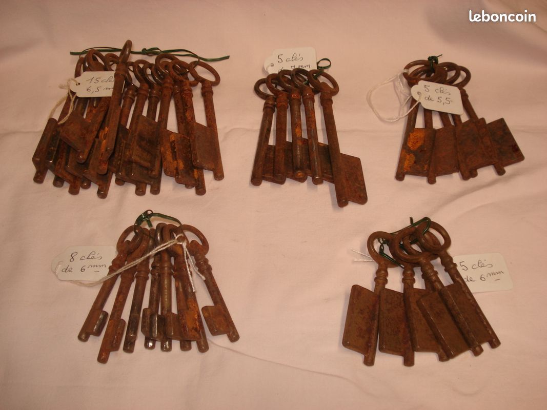 Lot d'ébauches de clés acier (5,5/6/6,5 et 7 mm.) (image 1)