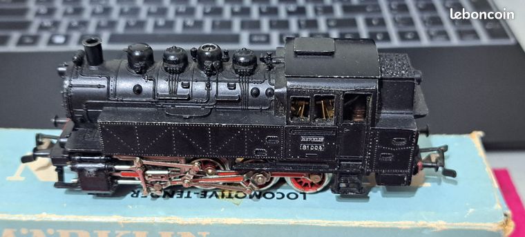 MARKLIN HO locomotive vapeur 81004 type 040 éclairage # 3031 BO boite