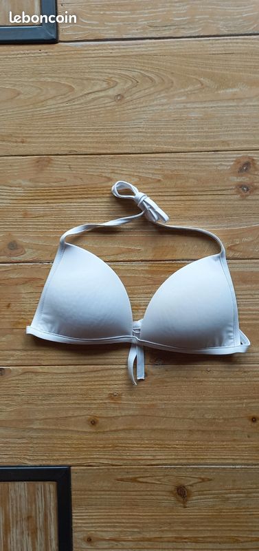 Haut de maillot de bain triangle blanc push up blanc Calzedonia
