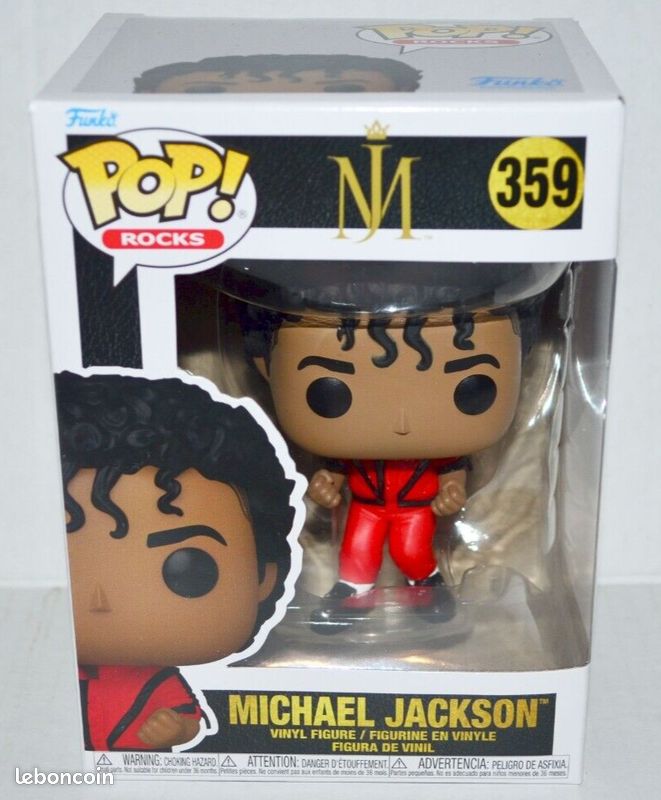 Funko Pop! Rocks : Michael Jackson (Thriller) – Figurine Vinyle De Collection 9,5 Cm – Cadeau Officiel Pour Fans De Musique