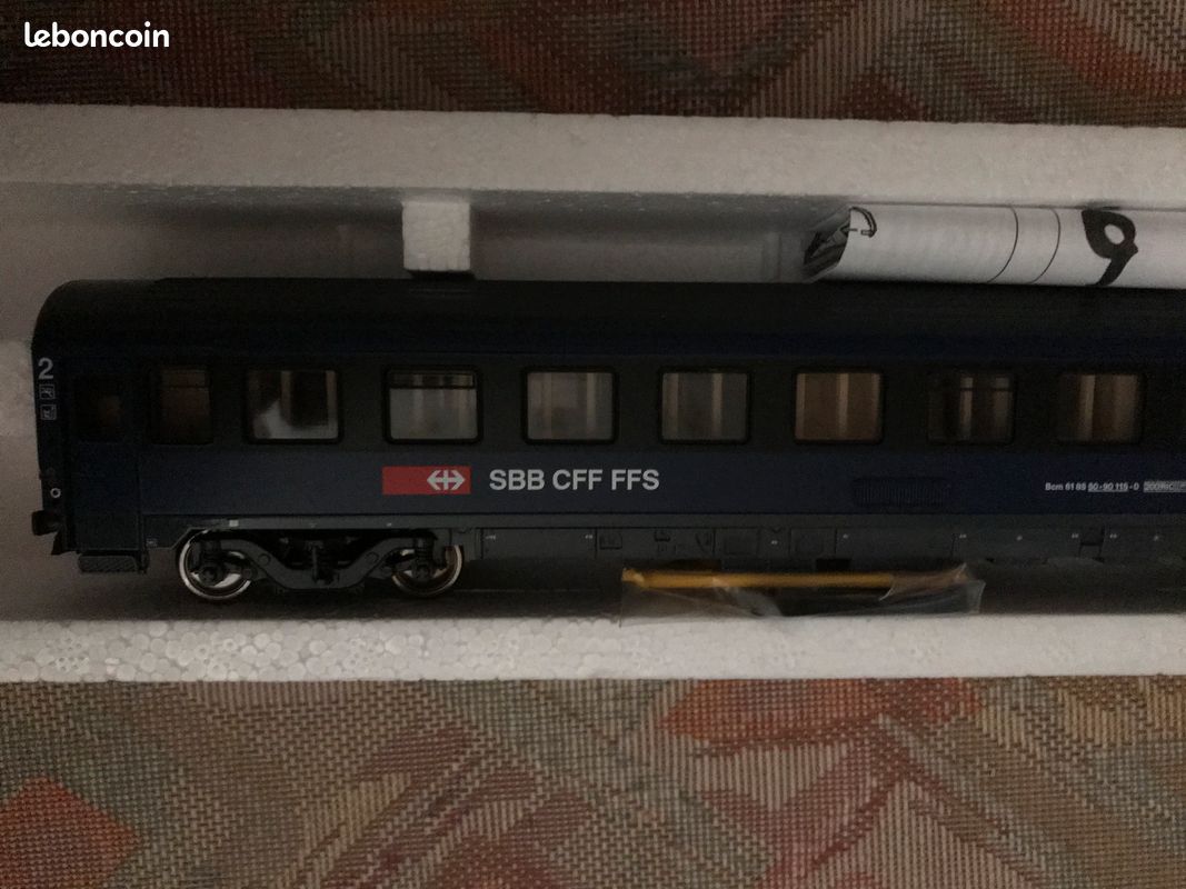 Wagon Voyageurs Suisse Roco HO – SBB CFF FFS N°202-3 – Échelle 1/87 – Réf 74635