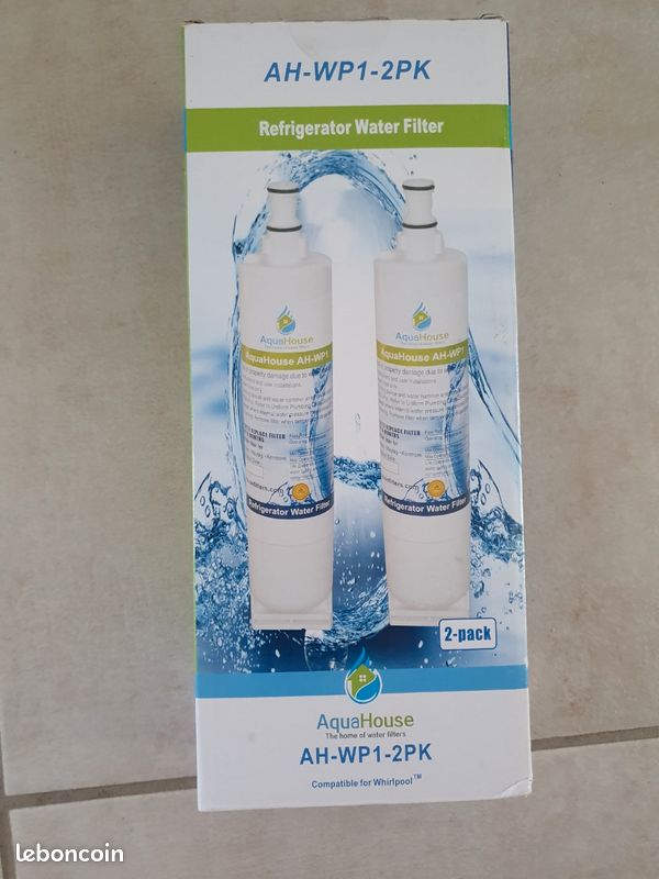 Filtre à Eau AquaHouse AH-WP1 : Compatible Avec Les Frigos Whirlpool, Maytag, Amana & Plus | Certifié WQA Gold Seal