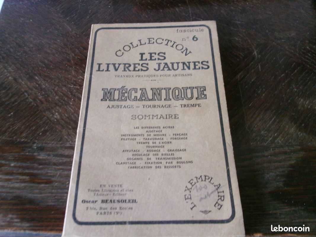 Livre ancien collection les livres jaunes mécanique (image 1)