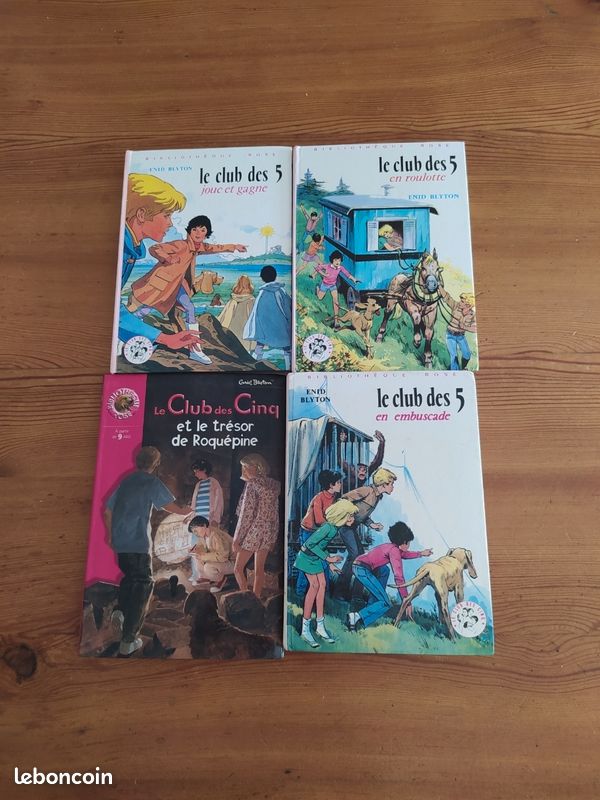 4 Livres LE CLUB DES CINQ Bibliothèque Rose HACHETTE (image 1)