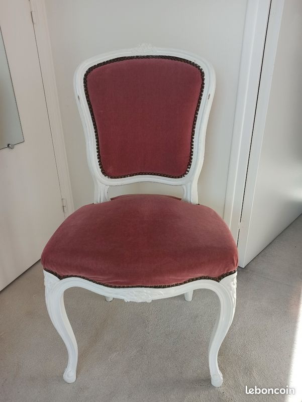Chaise tapissier rose (image 1)