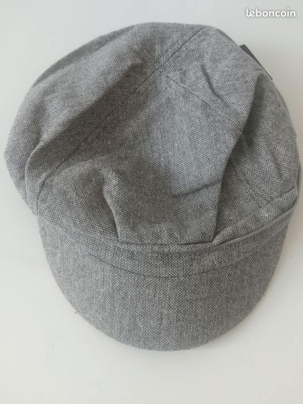 Casquette Jockey Femme Aqua – 100% Laine Grise – Neuve Avec étiquettes