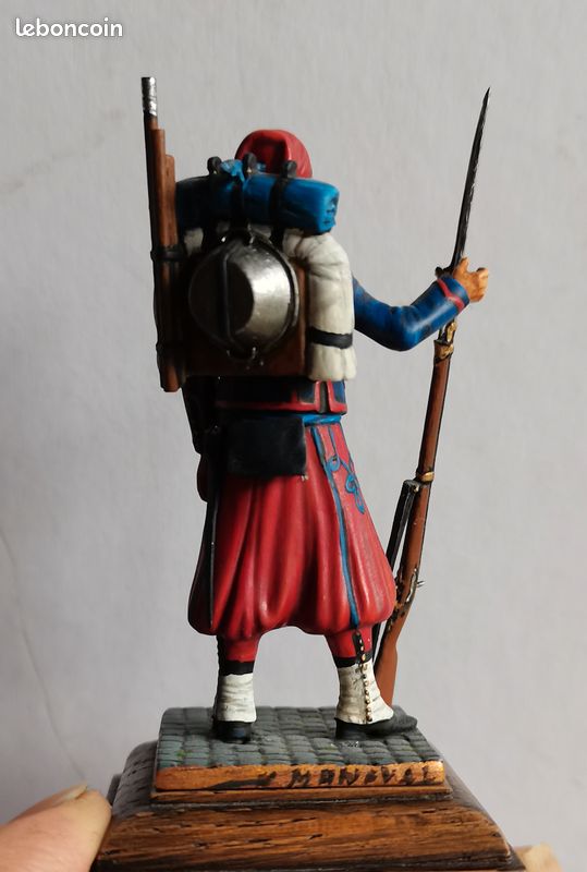 Figurine Zouave 1870, 75mm, Plomb Peint, Poste Militaire, Froeschwiller, SC75-1
