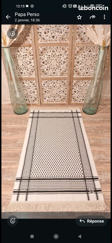 Tapis de prière motif keffieh (image 3)