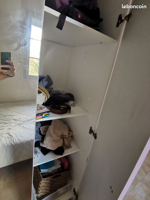 Armoire 2 portes et miroir (image 3)