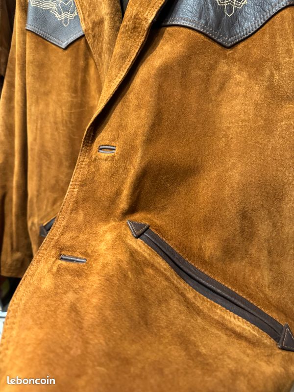 Veste En Daim Femme Cripple Creek Western - Franges - Beige - Taille 2XS à 5XL
