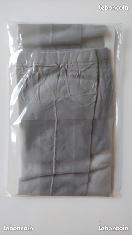 Bas Nylon Couture Anne d'Alès Rétro Talon Cubain Taille 1 / S Gris - Neufs (image 3)