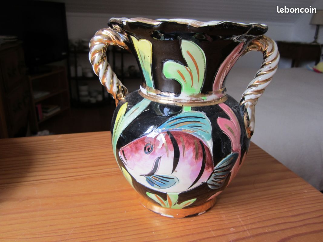 Vallauris amphore aux poissons. Vintage (image 1)