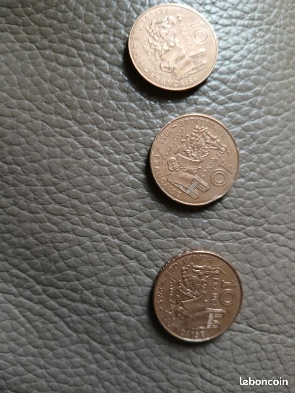 3 pieces 10 francs Victor Hugo 1985 3 pieces (image 1)