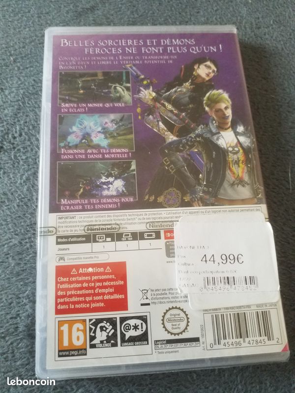 Jeu neuf sous blister nintendo switch Bayonetta 3 (image 2)