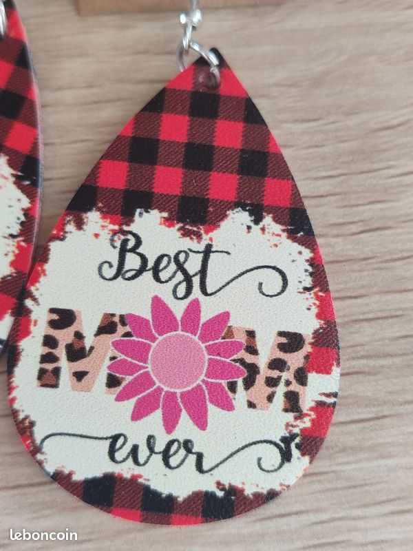 Boucles d'oreilles goutte best mom (image 2)
