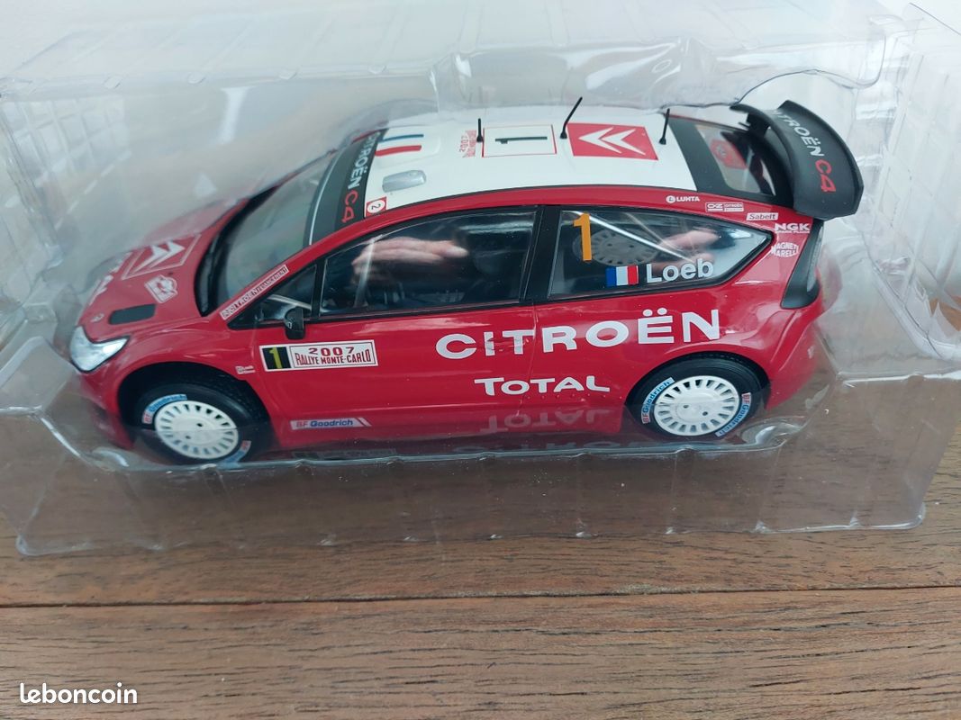 Citroën C4 WRC Loeb Monte-Carlo 2004 – AUTOart 1/18 Métal, Rouge, Miniature Rallye