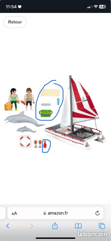 Äldre Playmobil 5130 katamaran m delfiner (näst.. | Köp på