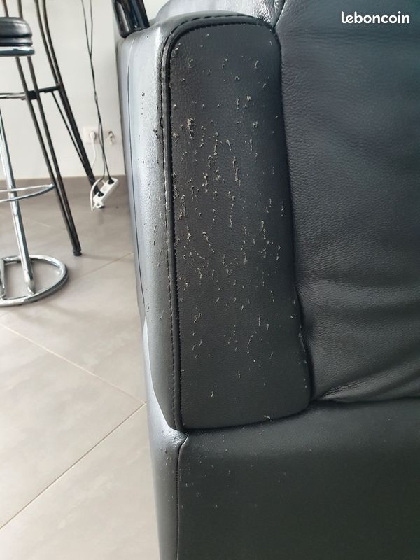 Vite vite affaire a saisir canapé 4 places noir en cuir (image 4)